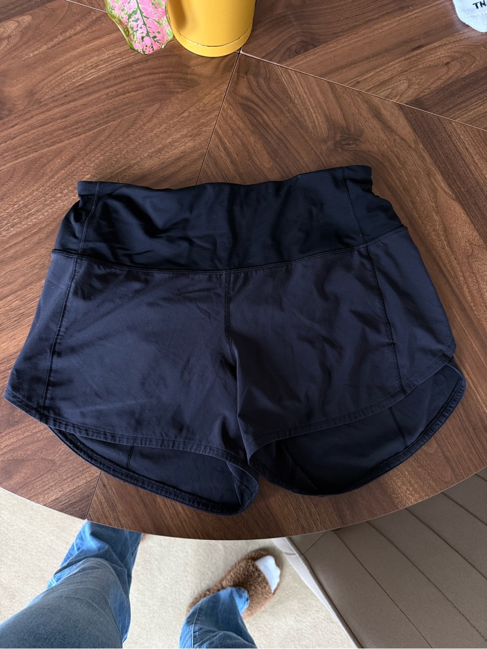 Black Lululemon Speed Up Shorts